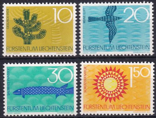 Poštové známky Lichtenštajnsko 1966 Ochrana životného prostredia Mi# 460-63