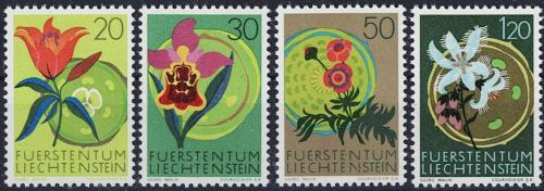Poštové známky Lichtenštajnsko 1970 Flóra Mi# 521-24