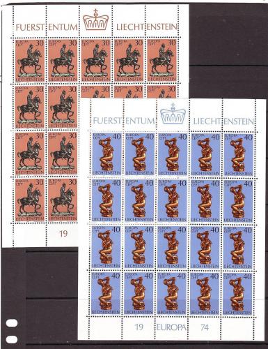 Poštové známky Lichtenštajnsko 1974 Európa Mi# 600-01 Kat 32€