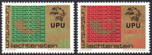 Poštové známky Lichtenštajnsko 1974 UPU, 100. výroèie Mi# 607-08