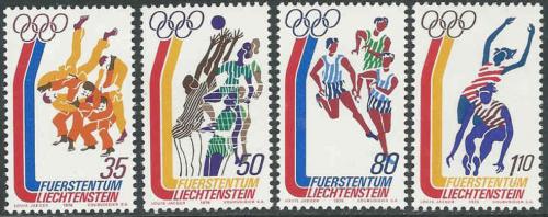 Poštové známky Lichtenštajnsko 1976 LOH Montreal Mi# 651-54