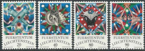 Poštové známky Lichtenštajnsko 1976 Znamení zvìrokruhu Mi# 658-61