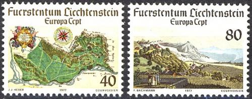 Poštové známky Lichtenštajnsko 1977 Európa CEPT, krajina Mi# 667-68