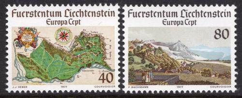Poštové známky Lichtenštajnsko 1977 Európa CEPT, krajina Mi# 667-68