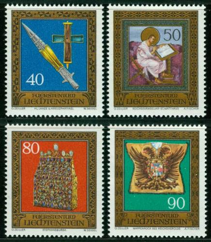 Poštové známky Lichtenštajnsko 1977 Poklady Mi# 673-76