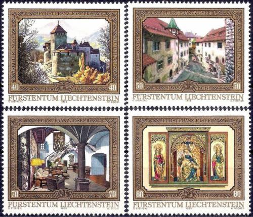 Poštové známky Lichtenštajnsko 1978 Hrad Vaduz Mi# 706-09 Kat 6.50€