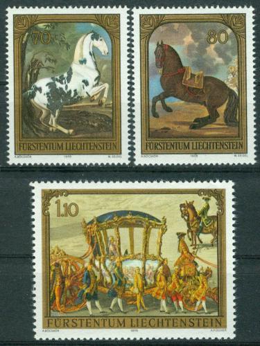 Poštové známky Lichtenštajnsko 1978 Umenie, kone Mi# 717-19 Kat 7€