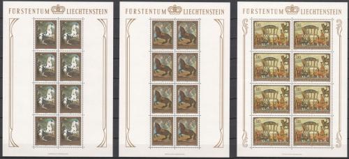 Poštové známky Lichtenštajnsko 1978 Umenie, kone Mi# 717-19 Kat 75€
