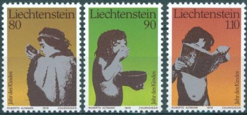 Poštové známky Lichtenštajnsko 1979 Medzinárodný rok dìtí Mi# 725-27 Kat 4.50€