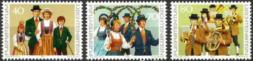 Poštové známky Lichtenštajnsko 1980 Kostýmy Mi# 754-56