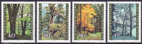 Poštové známky Lichtenštajnsko 1980 Lesy Mi# 757-60 Kat 5.50€
