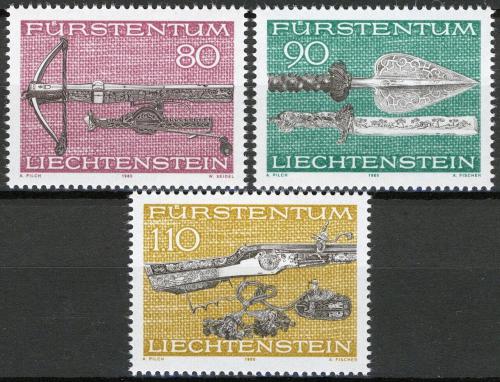 Poštové známky Lichtenštajnsko 1980 Lovecké zbranì Mi# 751-53 Kat 4.40€