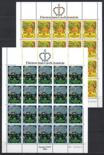 Poštové známky Lichtenštajnsko 1981 Európa CEPT Mi# 764-65 Kat 44€
