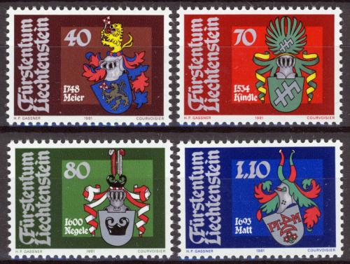 Poštové známky Lichtenštajnsko 1981 Knížecí erby Mi# 766-69 Kat 5€