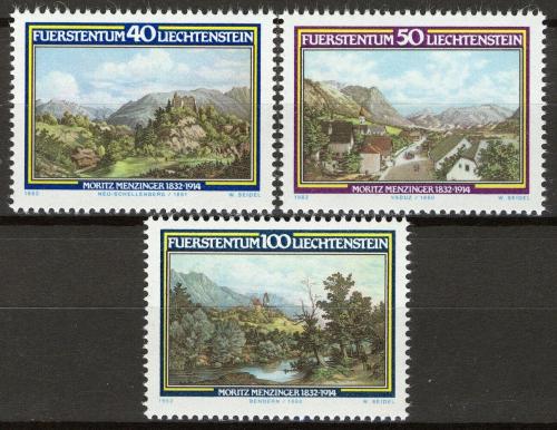 Poštové známky Lichtenštajnsko 1982 Umenie, Moritz Menzinger Mi# 806-08