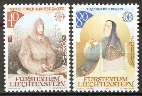 Poštové známky Lichtenštajnsko 1983 Európa CEPT Mi# 816-17