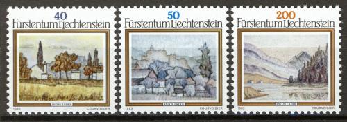 Potov znmky Lichtentajnsko 1983 Umenie, krajinomalby Mi# 821-23 Kat 5 - zvi obrzok
