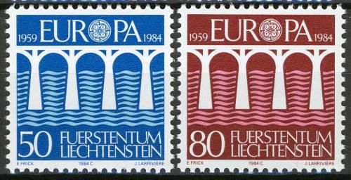 Poštové známky Lichtenštajnsko 1984 Európa CEPT Mi# 837-38