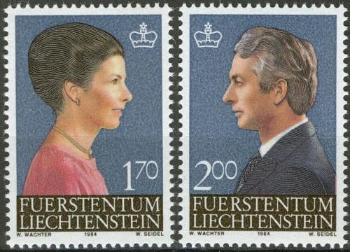 Poštové známky Lichtenštajnsko 1984 Knížecí pár Mi# 864-65 Kat 6.50€