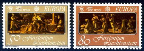 Poštové známky Lichtenštajnsko 1985 Európa CEPT, rok hudby Mi# 866-67 Kat 4.20€