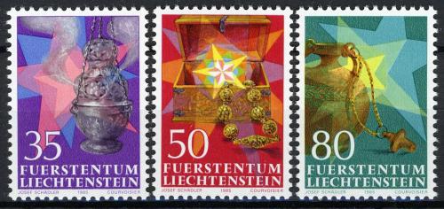 Poštové známky Lichtenštajnsko 1985 Vianoce Mi# 884-86