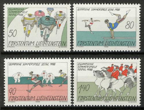 Poštové známky Lichtenštajnsko 1988 LOH Soul Mi# 947-50 Kat 6€