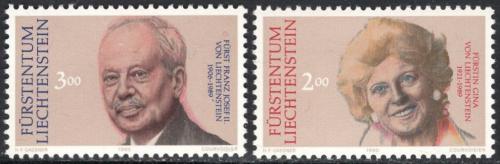Poštové známky Lichtenštajnsko 1990 Knížecí pár Mi# 988-89 Kat 8€