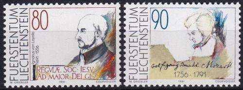 Poštové známky Lichtenštajnsko 1991 Osobnosti Mi# 1013-14