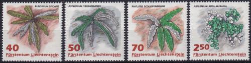 Poštové známky Lichtenštajnsko 1992 Kapradí Mi# 1045-48 Kat 7€