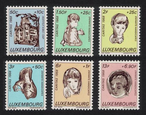 Poštové známky Luxembursko 1968 Postižené dìti Mi# 779-84