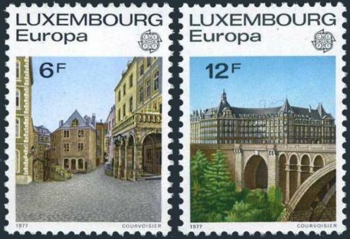 Potov znmky Luxembursko 1977 Eurpa CEPT, krajina Mi# 945-46 - zvi obrzok