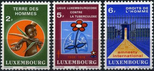 Potov znmky Luxembursko 1978 Solidarita Mi# 972-74
