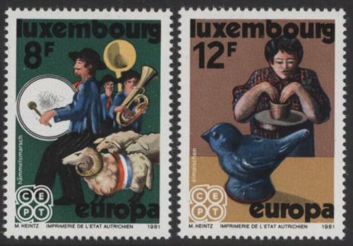 Poštové známky Luxembursko 1981 Európa CEPT, folklór Mi# 1031-32