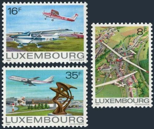 Potov znmky Luxembursko 1981 Letectvo Mi# 1037-39  - zvi obrzok