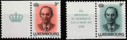 Potov znmky Luxembursko 1989 Velkovvoda Jan Lucembursk Mi# 1225-26