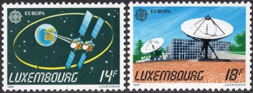 Potovn znmky Lucembursko 1991 Evropa CEPT, przkum vesmru Mi# 1271-72