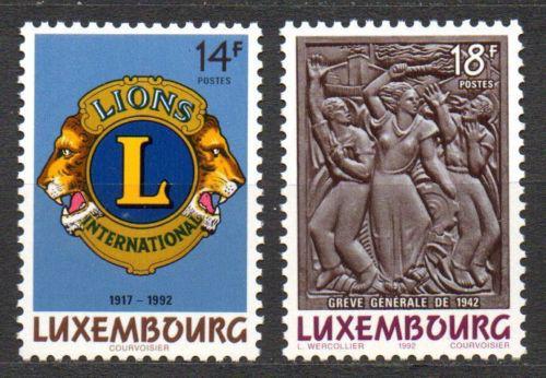 Poštové známky Luxembursko 1992 Výroèí Mi# 1295-96