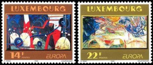 Potov znmky Luxembursko 1993 Eurpa CEPT, modern umenie Mi# 1318-19 - zvi obrzok