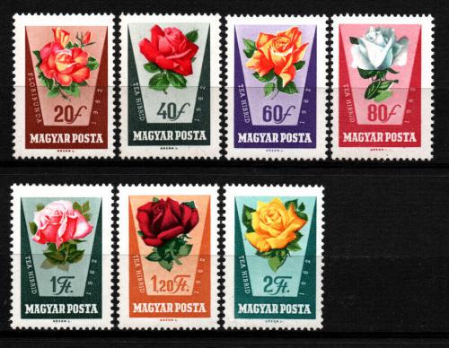 Poštové známky Maïarsko 1962 Rùže Mi# 1856-62 Kat 6.50€