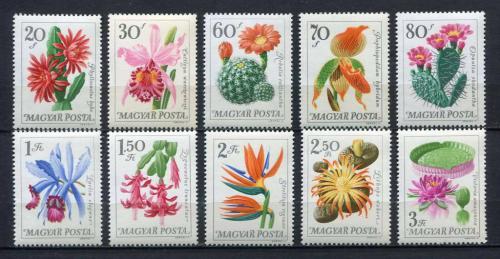 Poštové známky Maïarsko 1965 Kvety Mi# 2164-73
