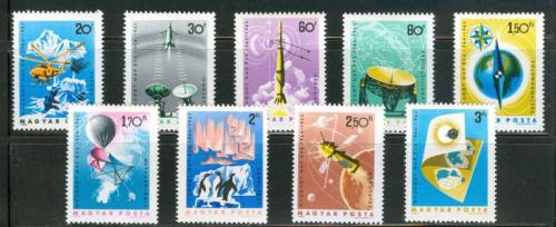 Poštové známky Maïarsko 1965 Medzinárodný rok Slunce Mi# 2101-09