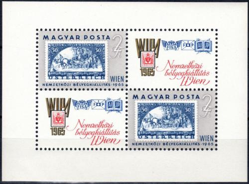 Poštové známky Maïarsko 1965 Výstava WIPA Mi# Block 47