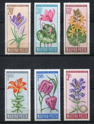 Poštové známky Maïarsko 1966 Kvety Mi# 2212-17