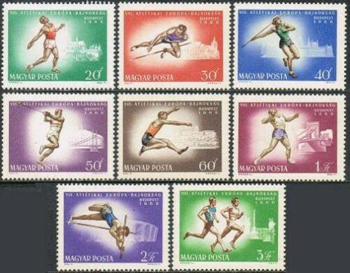 Poštové známky Maïarsko 1966 ME v atletice Mi# 2262-69