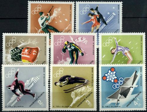 Poštové známky Maïarsko 1968 ZOH Grenoble Mi# 2379-86
