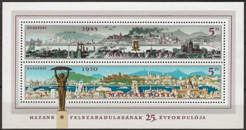 Poštové známky Maïarsko 1970 Budapeš� Mi# Block 75