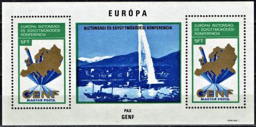 Poštové známky Maïarsko 1974 Mírová konference Mi# Block 103