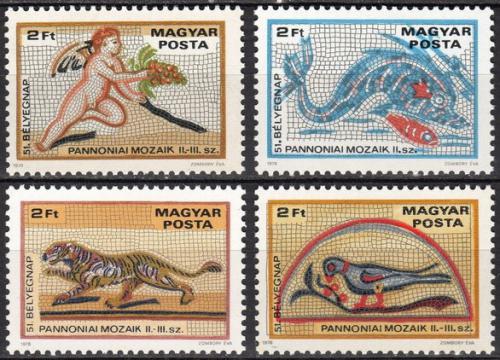 Poštové známky Maïarsko 1978 Mozaiky Mi# 3310-13