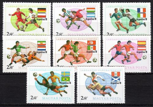Poštové známky Maïarsko 1978 MS ve futbale Mi# 3284-91