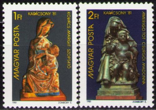 Poštové známky Maïarsko 1981 Vianoce Mi# 3522-23